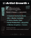 Growth Plus 4 Songs Package - artist development with custom beats, mixing, mastering and promotion by Maximize Sounds